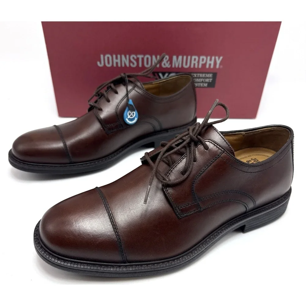 Johnston & Murphy XC4 Hollis Mens Size 7 M Cap Toe Dress Shoe Leather Waterproof